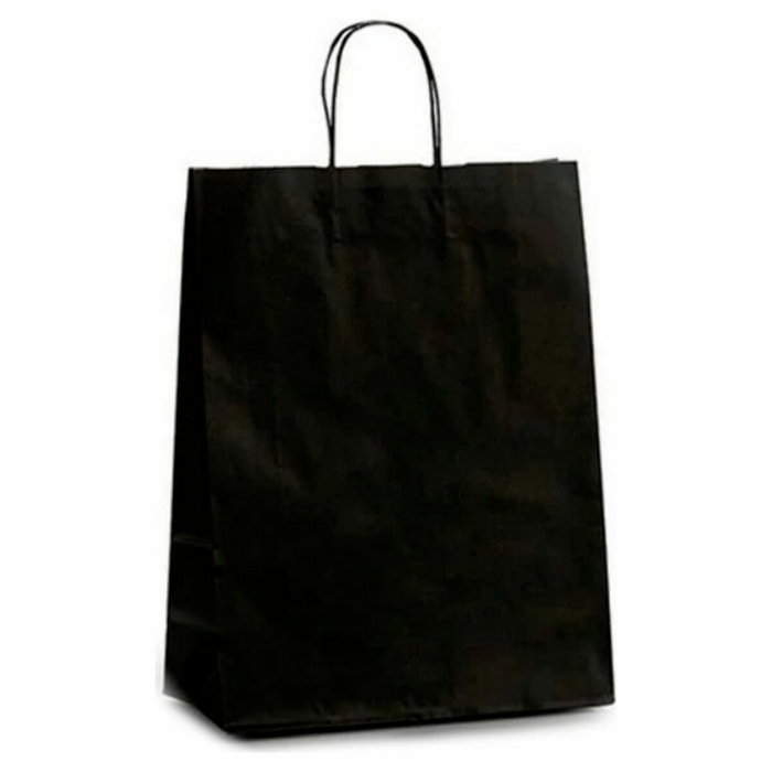 Bolsa de Papel Pincello Negro 12 x 52 x 32 cm (25 Unidades)