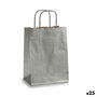 Bolsa de Papel Pincello Plateado Plata 18 x 8 x 31 cm 17,7 x 31 x 0,2 cm (25 Unidades)