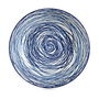 Plato Hondo Vessia Azul Blanco Porcelana Rayas 20 x 4,7 x 20 cm (6 Unidades)