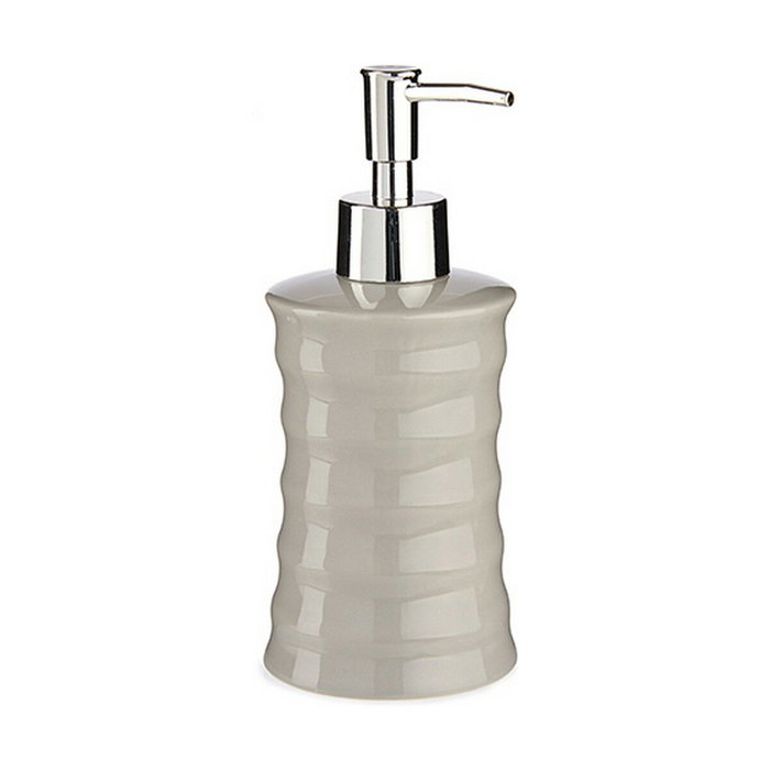 Dispensador de Jabón Berilo Gris Metal Cerámica Ondas 260 ml (12 Unidades)