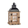 Farol Gift Decor Marrón Negro Madera Metal Cristal 14 x 40 x 20 cm 20 x 40 x 14 cm (6 Unidades)
