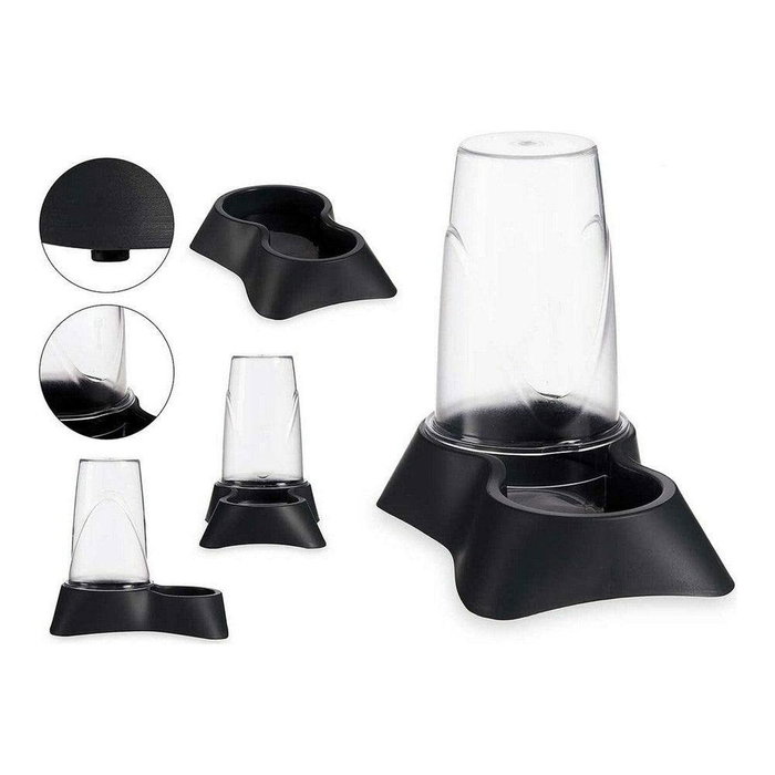 Comedero para Mascotas Mascow Transparente Antracita Polipropileno 650 ml 12,5 x 18 x 19 cm