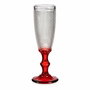 Copa de champán Vivalto Rojo Transparente Vidrio 180 ml Puntos (6 Unidades)