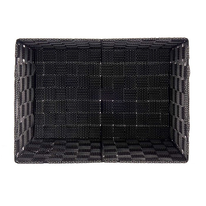 Caja de Almacenaje Kipit Negro Poliéster Tela Trenzada 10 L (12 Unidades)