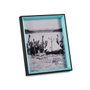 Marco de Fotos Gift Decor Azul Negro Cristal Madera MDF (6 Unidades)