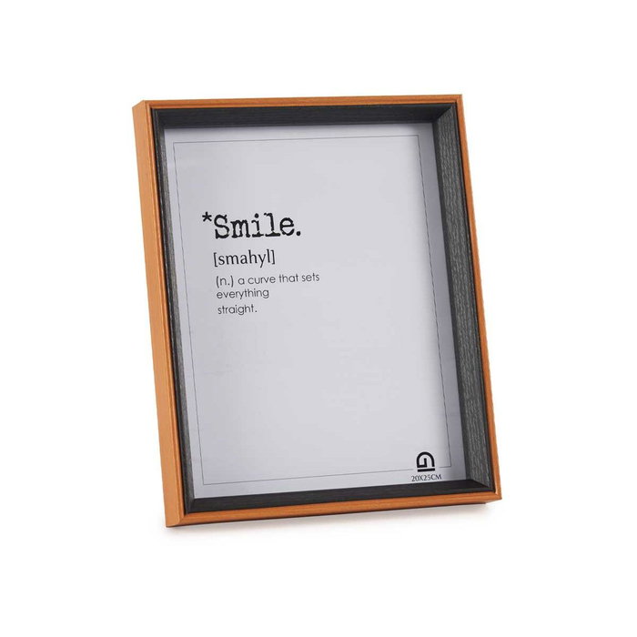 Marco de Fotos Gift Decor Marrón Negro Cristal Madera MDF (6 Unidades)