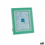 Marco de Fotos Gift Decor Verde Cristal Plástico (6 Unidades)