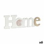 Marco de Fotos Gift Decor Home Blanco Marrón Madera MDF (6 Unidades)