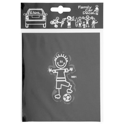 Abc ADH06654 Adhesivo Familia Niño Fútbol Decoración Vinilo Ventana Coche 140 Caracteres