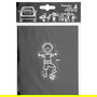 Abc ADH06654 Adhesivo Familia Niño Fútbol Decoración Vinilo Ventana Coche 140 Caracteres