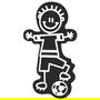 Abc ADH06654 Adhesivo Familia Niño Fútbol Decoración Vinilo Ventana Coche 140 Caracteres
