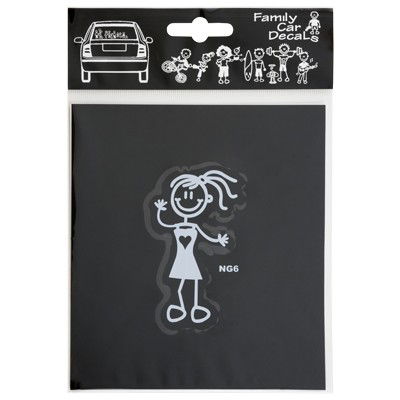 Abc Adhesivo Familia Niña Feliz ADH06662 Vinilo Decorativo Ventana Coche