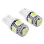 Bombilla LED T10 5 LEDs Blanca Sin Casquillo - Par de 2 para Posición, Intermitente Lateral, Matrícula - No Homologado BOM12638