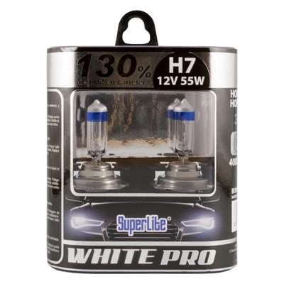 Abc White Pro 130% BOM12702 Set de 2 Lámparas H7 12V 55W Luz Carretera 4000K, E-Mark CS 6 Homologado 37R E4