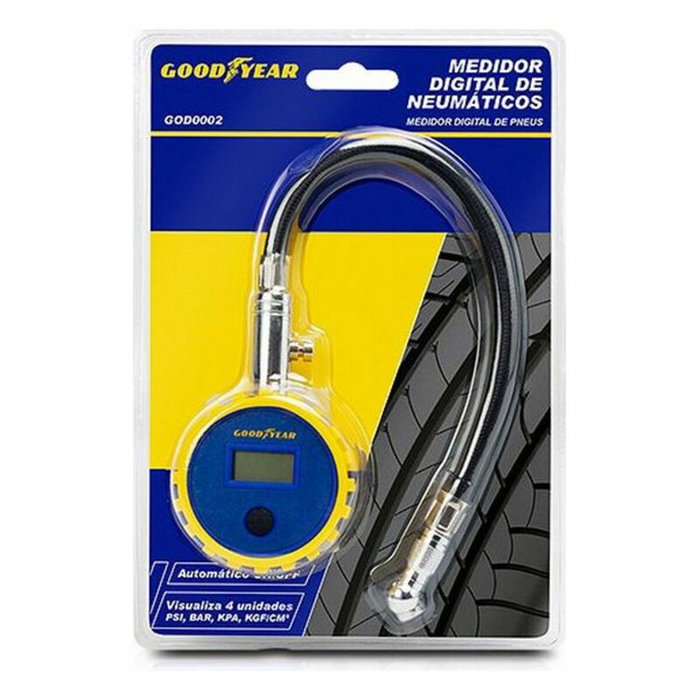 Abc Manómetro con tubo digital presión neumáticos Goodyear