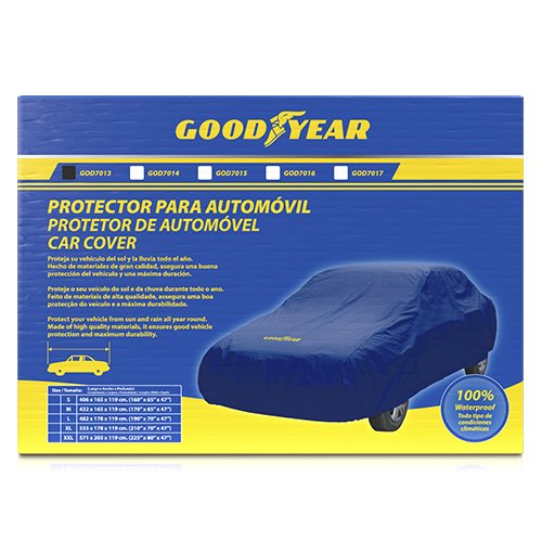 Good Year Funda cubre coche talla S Azul y amarillo Good Year Funda cubre coche talla S Azul y amarillo