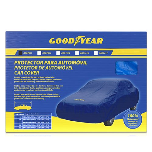 Good Year Funda cubre coche talla S Azul y amarillo Good Year Funda cubre coche talla S Azul y amarillo