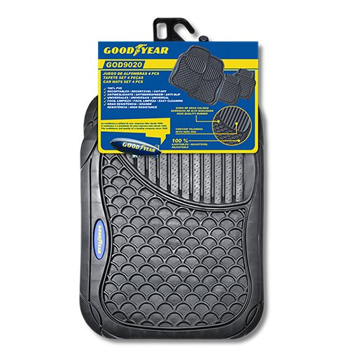 Abc Alfombra de Goma Negra 4 Piezas Goodyear CS4 para MB Clase E W211/S211