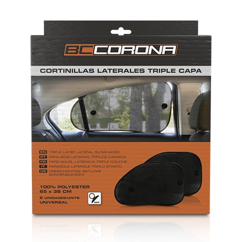 Abc Juego de 2 Cortinillas Laterales Triple Capa 65x38 cm Abc Juego de 2 Cortinillas Laterales Triple Capa 65x38 cm