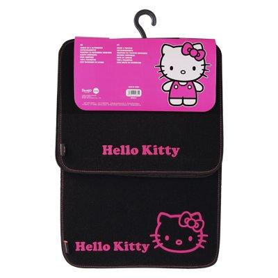 Hello Kitty Juego 4 Alfombras Coche Moqueta Negras Universales Antideslizantes KIT3013