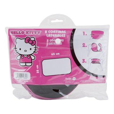 Hello Kitty KIT3014 - 2 Cortinillas Laterales Universales para Coche 44x36 cm, Poliéster, Protector Solar y Anticalor, Fácil Limpieza