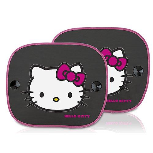 Hello Kitty KIT3014 - 2 Cortinillas Laterales Universales para Coche 44x36 cm, Poliéster, Protector Solar y Anticalor, Fácil Limpieza