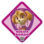 Patrulla Canina Pegatina Niña A Bordo LPC104 Adhesivo para Cristal