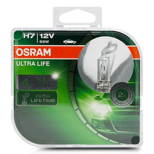 Osram OS64210ULT-HCB Lámpara Halógena H7 Ultra Life 12V 55W Duo para Faros Delanteros con 3 Años de Garantía