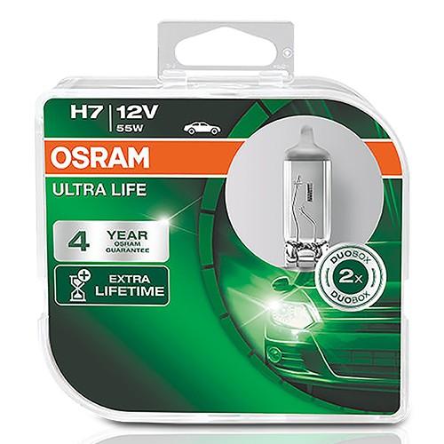Osram OS64210ULT-HCB Lámpara Halógena H7 Ultra Life 12V 55W Duo para Faros Delanteros con 3 Años de Garantía
