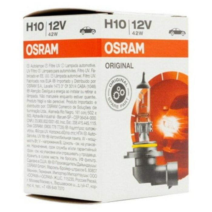 OSRAM Lámpara Halógena H10 PY20D 9145 OS9145 - 12V 42W para Faros de Automóvil
