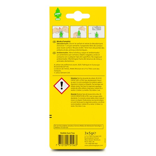 Ambientador para Coche Arbre Magique Pino Chicle (3 uds)