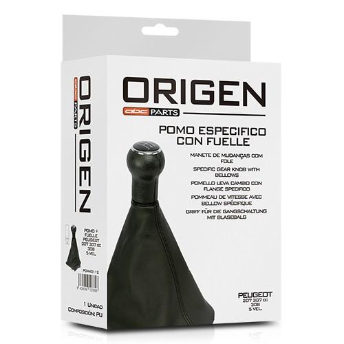 Peugeot Pomo de Cambios POM40112 con Fuelle en Simil Piel, para 207, 307, 308 y Cc, 5 Velocidades