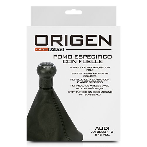 Abc Pomo de cambio con fuelle para Audi A4 2008-13, 5/6 velocidades