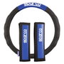 Sparco Funda de Volante y Almohadillas Negro/Azul CS10