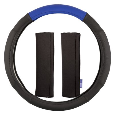 Sparco Funda de Volante y Almohadillas Negro/Azul CS10