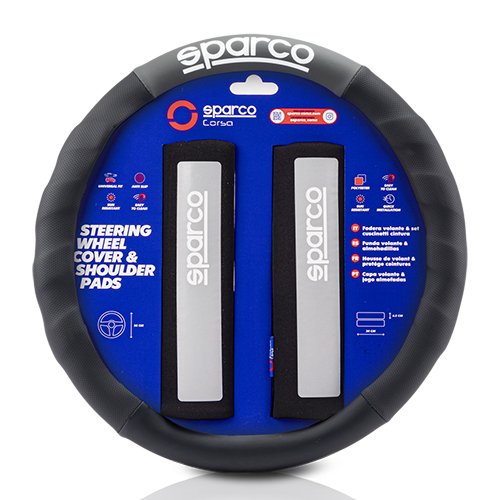 Abc Funda de Volante y Almohadillas Sparco Negro/Gris CS10 Abc Funda de Volante y Almohadillas Sparco Negro/Gris CS10