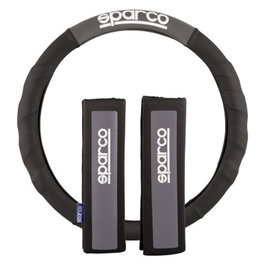 Abc Funda de Volante y Almohadillas Sparco Negro/Gris CS10