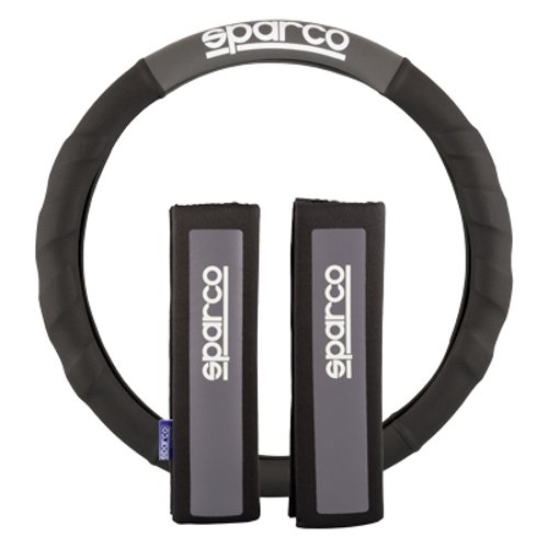 Abc Funda de Volante y Almohadillas Sparco Negro/Gris CS10 Abc Funda de Volante y Almohadillas Sparco Negro/Gris CS10