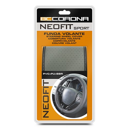 Abc Funda de Volante Neo Neofit Sport Negro/Gris 36-38 cm