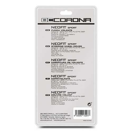 Neofit Sport Funda Volante FVO10163 Neo Gris Sport 36-38 cm