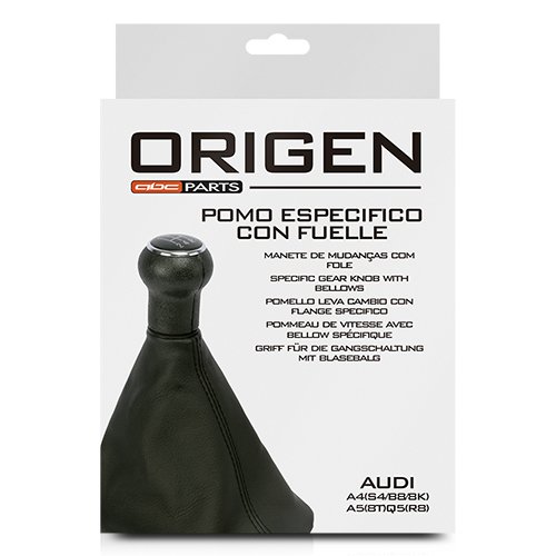 Abc Pomo de recambio con fuelle para Audi A4, A5, Q5 y R8 (5/6 velocidades) Abc Pomo de recambio con fuelle para Audi A4, A5, Q5 y R8 (5/6 velocidades)