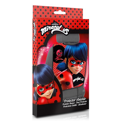 Abc Protector Asiento Ladybug Cs6 Stock Last LADYB105 - Protector de Asiento de Coche con Diseño Ladybug, Resistente y Fácil de Limpiar