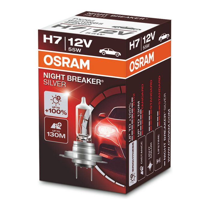 OSRAM 64210NBS NIGHT BREAKER SILVER H7 Folding Box