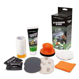 Motorkit Kit Restaurador De Faros CS6 MOT1000 Limpia y Repara Lentes Amarillas y Opacas