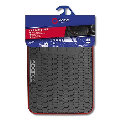 Abc Alfombra F500 Negro/Rojo PVC 3 Piezas CS4