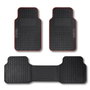 Abc Alfombra F500 Negro/Rojo PVC 3 Piezas CS4