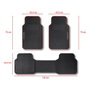 Abc Alfombra F500 Negro/Rojo PVC 3 Piezas CS4