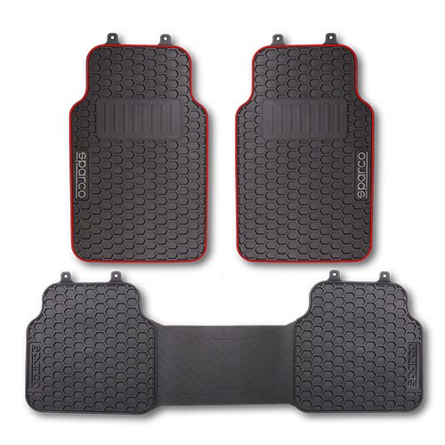 Abc Alfombra F500 Negro/Rojo PVC 3 Piezas CS4 Abc Alfombra F500 Negro/Rojo PVC 3 Piezas CS4