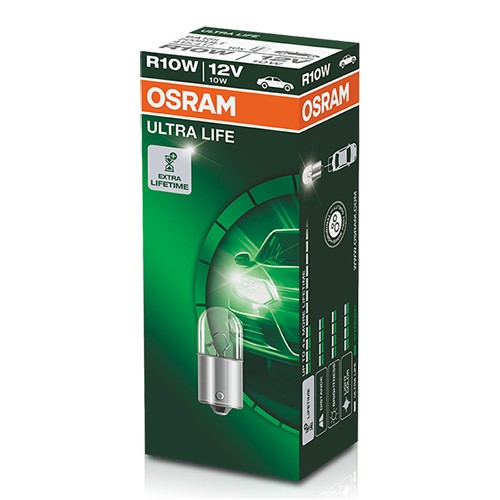 OSRAM Osram Ultra Life 5008Ult R10 W Ba15S 12 V 10 W OS5008ULT - Bombilla para Vehículo, 10W, 12V, Casquillo BA15S