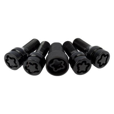 Mini TOR9951 Antirrobo 14x125 L28 17-19 4 Tornillos Black Chrome para Mini X5, X6, Serie 7